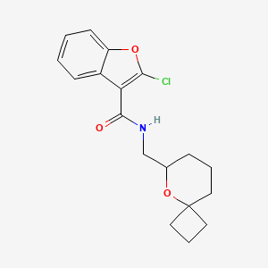 2-chloro-N-(5-oxaspiro[3.5]nonan-6-ylmethyl)-1-benzofuran-3-carboxamide