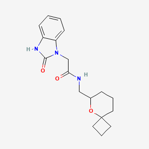 N-(5-oxaspiro[3.5]nonan-6-ylmethyl)-2-(2-oxo-3H-benzimidazol-1-yl)acetamide