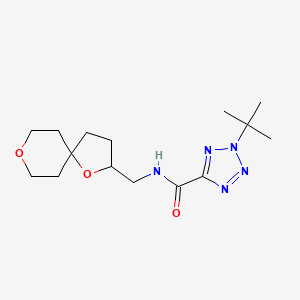 2-tert-butyl-N-(1,8-dioxaspiro[4.5]decan-2-ylmethyl)tetrazole-5-carboxamide