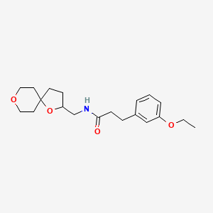 N-(1,8-dioxaspiro[4.5]decan-2-ylmethyl)-3-(3-ethoxyphenyl)propanamide