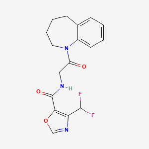 4-(difluoromethyl)-N-[2-oxo-2-(2,3,4,5-tetrahydro-1-benzazepin-1-yl)ethyl]-1,3-oxazole-5-carboxamide