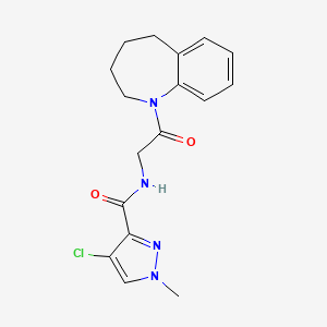 4-chloro-1-methyl-N-[2-oxo-2-(2,3,4,5-tetrahydro-1-benzazepin-1-yl)ethyl]pyrazole-3-carboxamide