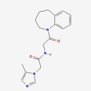 2-(5-methylimidazol-1-yl)-N-[2-oxo-2-(2,3,4,5-tetrahydro-1-benzazepin-1-yl)ethyl]acetamide