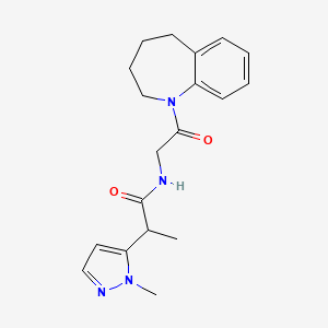 2-(2-methylpyrazol-3-yl)-N-[2-oxo-2-(2,3,4,5-tetrahydro-1-benzazepin-1-yl)ethyl]propanamide