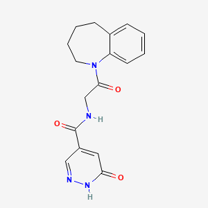 6-oxo-N-[2-oxo-2-(2,3,4,5-tetrahydro-1-benzazepin-1-yl)ethyl]-1H-pyridazine-4-carboxamide