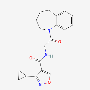 3-cyclopropyl-N-[2-oxo-2-(2,3,4,5-tetrahydro-1-benzazepin-1-yl)ethyl]-1,2-oxazole-4-carboxamide