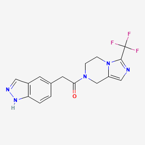 2-(1H-indazol-5-yl)-1-[3-(trifluoromethyl)-6,8-dihydro-5H-imidazo[1,5-a]pyrazin-7-yl]ethanone