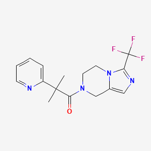 2-methyl-2-pyridin-2-yl-1-[3-(trifluoromethyl)-6,8-dihydro-5H-imidazo[1,5-a]pyrazin-7-yl]propan-1-one