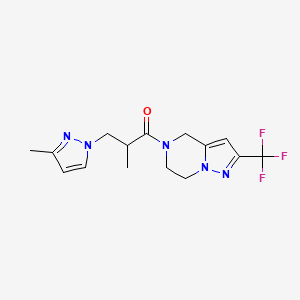 2-methyl-3-(3-methylpyrazol-1-yl)-1-[2-(trifluoromethyl)-6,7-dihydro-4H-pyrazolo[1,5-a]pyrazin-5-yl]propan-1-one