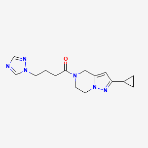 1-(2-cyclopropyl-6,7-dihydro-4H-pyrazolo[1,5-a]pyrazin-5-yl)-4-(1,2,4-triazol-1-yl)butan-1-one