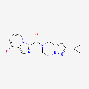 (2-cyclopropyl-6,7-dihydro-4H-pyrazolo[1,5-a]pyrazin-5-yl)-(8-fluoroimidazo[1,5-a]pyridin-3-yl)methanone