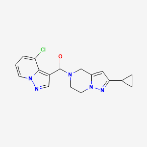 (4-chloropyrazolo[1,5-a]pyridin-3-yl)-(2-cyclopropyl-6,7-dihydro-4H-pyrazolo[1,5-a]pyrazin-5-yl)methanone