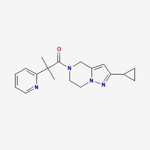 1-(2-cyclopropyl-6,7-dihydro-4H-pyrazolo[1,5-a]pyrazin-5-yl)-2-methyl-2-pyridin-2-ylpropan-1-one