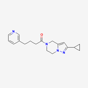 1-(2-cyclopropyl-6,7-dihydro-4H-pyrazolo[1,5-a]pyrazin-5-yl)-4-pyridin-3-ylbutan-1-one