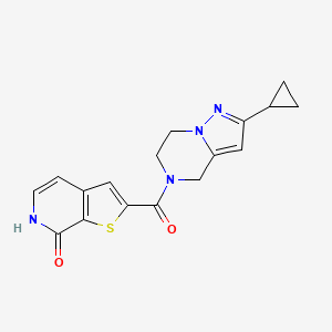 2-(2-cyclopropyl-6,7-dihydro-4H-pyrazolo[1,5-a]pyrazine-5-carbonyl)-6H-thieno[2,3-c]pyridin-7-one