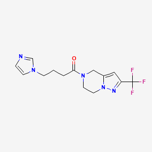 4-imidazol-1-yl-1-[2-(trifluoromethyl)-6,7-dihydro-4H-pyrazolo[1,5-a]pyrazin-5-yl]butan-1-one