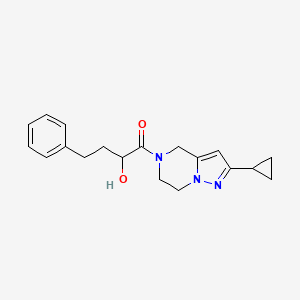 1-(2-cyclopropyl-6,7-dihydro-4H-pyrazolo[1,5-a]pyrazin-5-yl)-2-hydroxy-4-phenylbutan-1-one