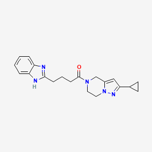 4-(1H-benzimidazol-2-yl)-1-(2-cyclopropyl-6,7-dihydro-4H-pyrazolo[1,5-a]pyrazin-5-yl)butan-1-one