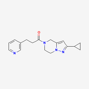 1-(2-cyclopropyl-6,7-dihydro-4H-pyrazolo[1,5-a]pyrazin-5-yl)-3-pyridin-3-ylpropan-1-one