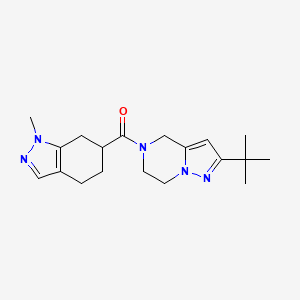 (2-tert-butyl-6,7-dihydro-4H-pyrazolo[1,5-a]pyrazin-5-yl)-(1-methyl-4,5,6,7-tetrahydroindazol-6-yl)methanone