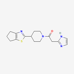 1-[4-(5,6-dihydro-4H-cyclopenta[d][1,3]thiazol-2-yl)piperidin-1-yl]-2-(1H-imidazol-2-yl)ethanone