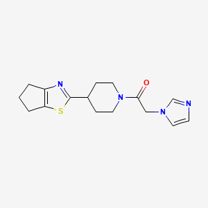 1-[4-(5,6-dihydro-4H-cyclopenta[d][1,3]thiazol-2-yl)piperidin-1-yl]-2-imidazol-1-ylethanone