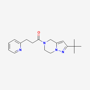 1-(2-tert-butyl-6,7-dihydro-4H-pyrazolo[1,5-a]pyrazin-5-yl)-3-pyridin-2-ylpropan-1-one