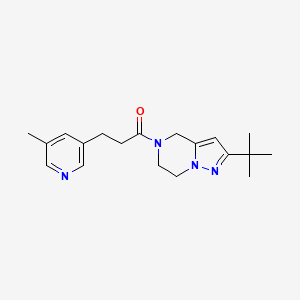 1-(2-tert-butyl-6,7-dihydro-4H-pyrazolo[1,5-a]pyrazin-5-yl)-3-(5-methylpyridin-3-yl)propan-1-one