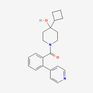 (4-Cyclobutyl-4-hydroxypiperidin-1-yl)-(2-pyridin-4-ylphenyl)methanone