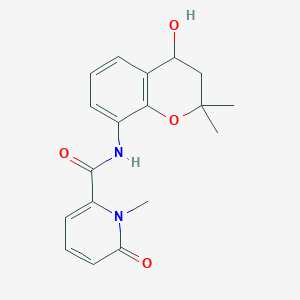 N-(4-hydroxy-2,2-dimethyl-3,4-dihydrochromen-8-yl)-1-methyl-6-oxopyridine-2-carboxamide