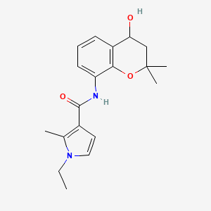 1-ethyl-N-(4-hydroxy-2,2-dimethyl-3,4-dihydrochromen-8-yl)-2-methylpyrrole-3-carboxamide