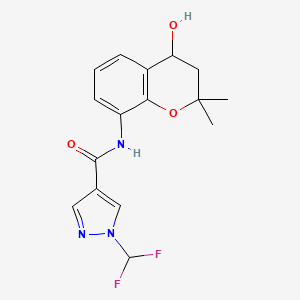 1-(difluoromethyl)-N-(4-hydroxy-2,2-dimethyl-3,4-dihydrochromen-8-yl)pyrazole-4-carboxamide