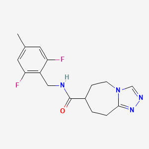 N-[(2,6-difluoro-4-methylphenyl)methyl]-6,7,8,9-tetrahydro-5H-[1,2,4]triazolo[4,3-a]azepine-7-carboxamide