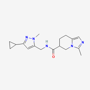 N-[(5-cyclopropyl-2-methylpyrazol-3-yl)methyl]-3-methyl-5,6,7,8-tetrahydroimidazo[1,5-a]pyridine-6-carboxamide