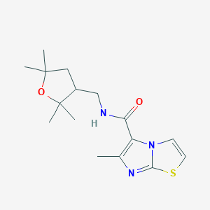 6-methyl-N-[(2,2,5,5-tetramethyloxolan-3-yl)methyl]imidazo[2,1-b][1,3]thiazole-5-carboxamide