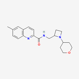 6-methyl-N-[[1-(oxan-4-yl)azetidin-2-yl]methyl]quinoline-2-carboxamide