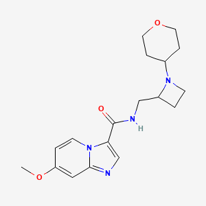 7-methoxy-N-[[1-(oxan-4-yl)azetidin-2-yl]methyl]imidazo[1,2-a]pyridine-3-carboxamide