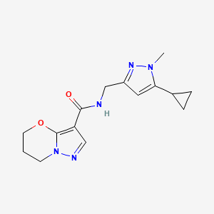 N-[(5-cyclopropyl-1-methylpyrazol-3-yl)methyl]-6,7-dihydro-5H-pyrazolo[5,1-b][1,3]oxazine-3-carboxamide