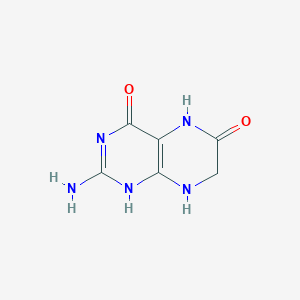 molecular formula C6H7N5O2 B072925 4,6-Pteridinedione, 2-amino-1,5,7,8-tetrahydro- CAS No. 1131-35-7