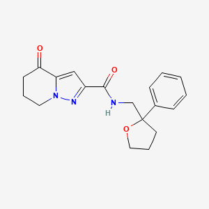 4-oxo-N-[(2-phenyloxolan-2-yl)methyl]-6,7-dihydro-5H-pyrazolo[1,5-a]pyridine-2-carboxamide