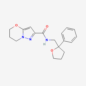 N-[(2-phenyloxolan-2-yl)methyl]-6,7-dihydro-5H-pyrazolo[5,1-b][1,3]oxazine-2-carboxamide