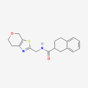 N-(6,7-dihydro-4H-pyrano[4,3-d][1,3]thiazol-2-ylmethyl)-1,2,3,4-tetrahydronaphthalene-2-carboxamide