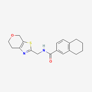 N-(6,7-dihydro-4H-pyrano[4,3-d][1,3]thiazol-2-ylmethyl)-5,6,7,8-tetrahydronaphthalene-2-carboxamide