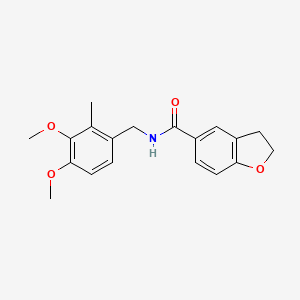 N-[(3,4-dimethoxy-2-methylphenyl)methyl]-2,3-dihydro-1-benzofuran-5-carboxamide