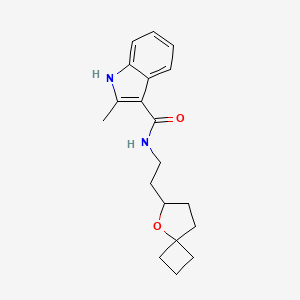 2-methyl-N-[2-(5-oxaspiro[3.4]octan-6-yl)ethyl]-1H-indole-3-carboxamide