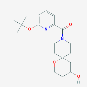 (4-Hydroxy-1-oxa-9-azaspiro[5.5]undecan-9-yl)-[6-[(2-methylpropan-2-yl)oxy]pyridin-2-yl]methanone