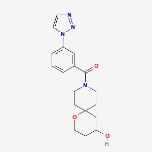 (4-Hydroxy-1-oxa-9-azaspiro[5.5]undecan-9-yl)-[3-(triazol-1-yl)phenyl]methanone