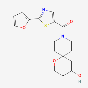 [2-(Furan-2-yl)-1,3-thiazol-5-yl]-(4-hydroxy-1-oxa-9-azaspiro[5.5]undecan-9-yl)methanone