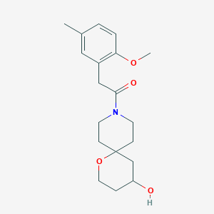 1-(4-Hydroxy-1-oxa-9-azaspiro[5.5]undecan-9-yl)-2-(2-methoxy-5-methylphenyl)ethanone