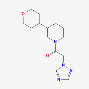 1-[3-(Oxan-4-yl)piperidin-1-yl]-2-(1,2,4-triazol-1-yl)ethanone